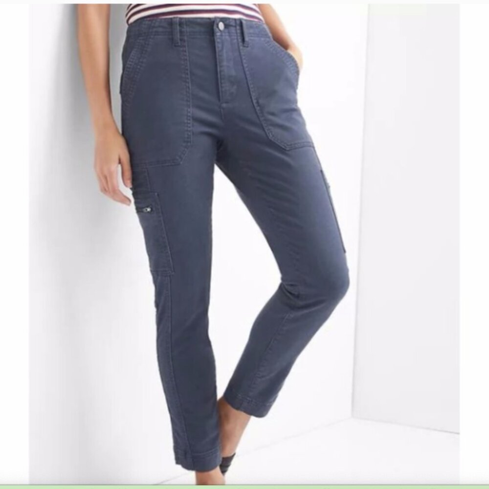 Gap High Rise Skinny Ankle Utility Pant in Vintage Navy - Size 8